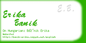 erika banik business card